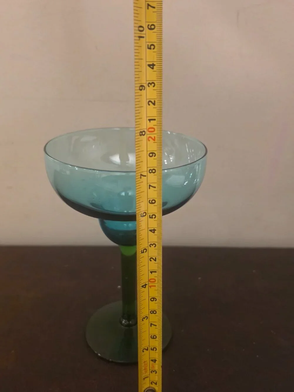 Vintage Margareta Glasses Teal Green Steam (Set of 3) hand-blown glasses